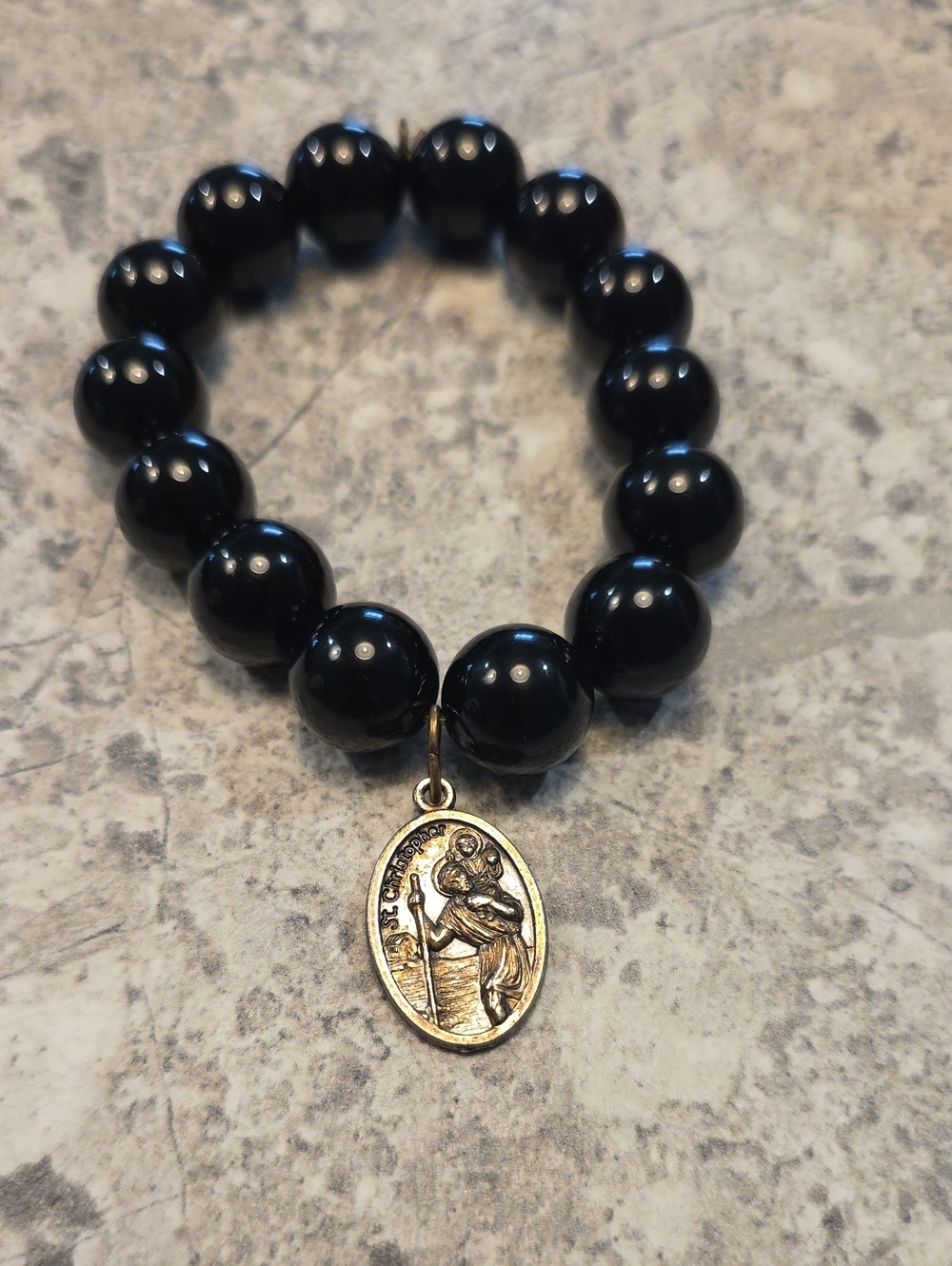Serapyhm Jewelry Stretch Black Onyx Bracelet